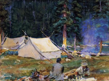  campin - Camping am See OHara John Singer Sargent